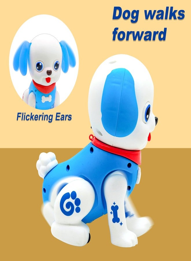 في جراسب لعبة كلب VGRASSP الموسيقية المتحركة والقفزية للأطفال الصغار - كلب مرح مضيء بتقنية LED مع موسيقى وحركة وصوت، هدية مثالية لأعياد ميلاد الأطفال - أزرق - Image 4